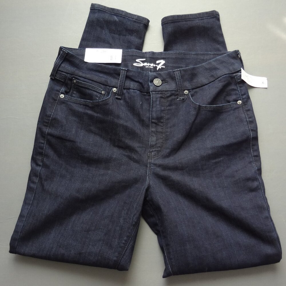 NWT. SIZE 12. Seven7 skinny high-rise tummy less denim jeans.